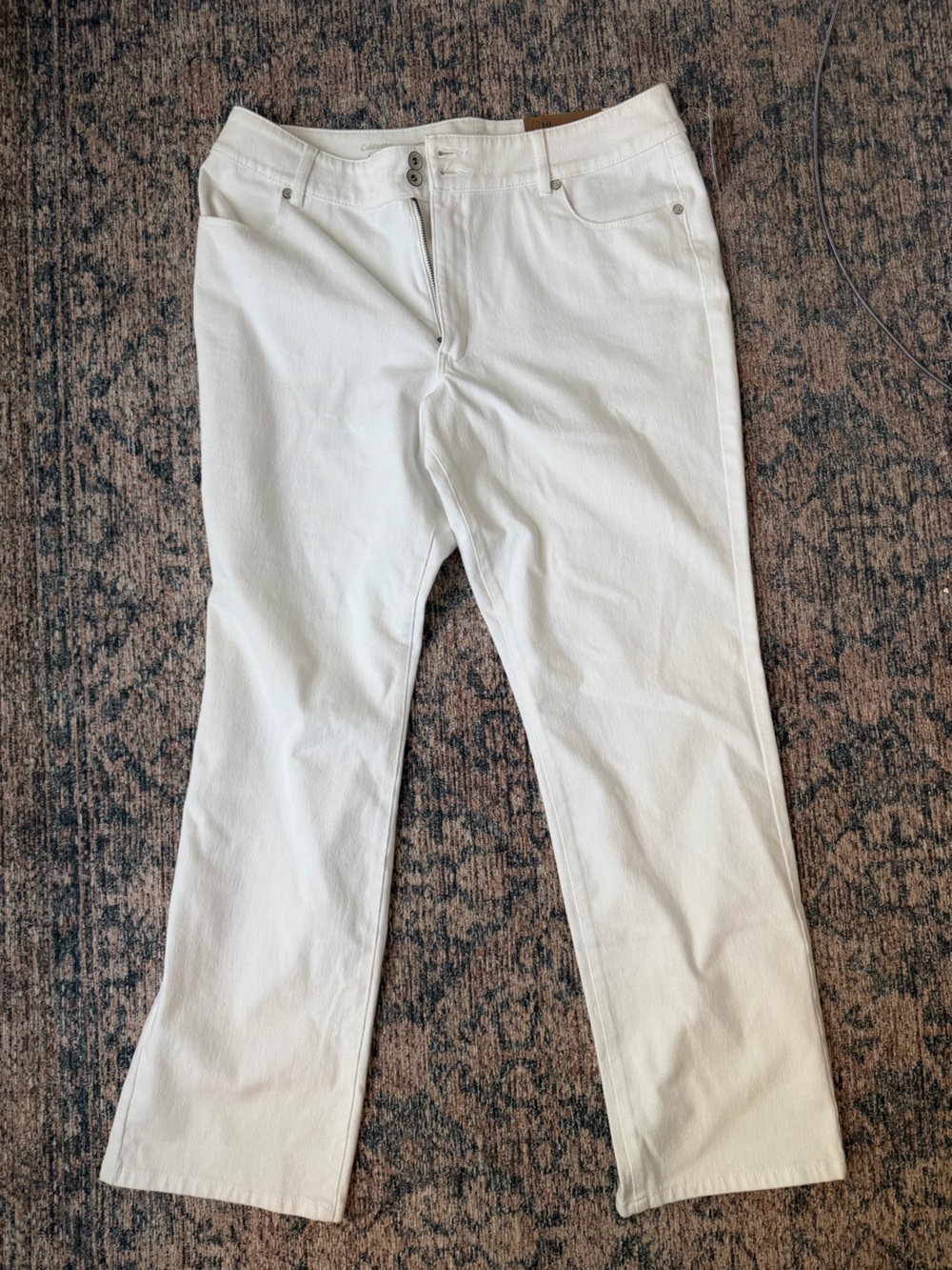 Coldwater Creek knit denim White Straight leg jeans